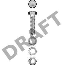 Болт (DIN933) в комплекте с гайкой (DIN934), шайбой (DIN125), шайбой пруж. (DIN127), M6 x 30 мм, 10 шт, ЗУБР