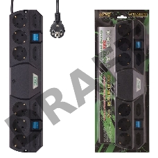 Сетевой фильтр Most TRG 5м (10 розеток) черный (коробка)