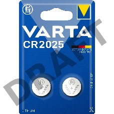 Элемент питания VARTA ELECTRONICS CR2025 блистер 2	06025101402