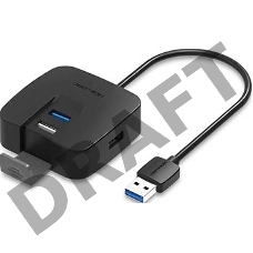 Концентратор Vention CHABD (OTG USB 2.0/ USB 3.0 на 4 порта Черный - 0.5м.)