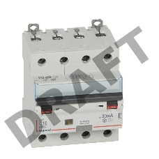 Выключатель автоматический дифференциального тока 4п C 16А 30мА тип AC 6кА DX3 4мод. Leg 411186