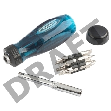 Отвертка реверсивная GROSS 11603  с удлинителем трещотка 72 зуба 12шт сталь s2