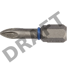 Бита ЗУБР ЭКСПЕРТ 26013-1-25-2  торсион кованая обточ.CrMo C 1/4'' PZ1 25мм 2шт