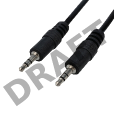 Шнур СМАРТКИП Стерео 3,5 мм штекер - Стерео 3,5 мм штекер, 1.2 м, черный (10 шт./уп.)