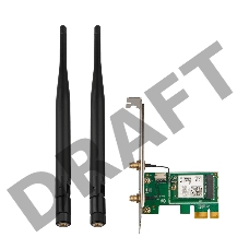 Сетевой адаптер Tenda E30 беспроводной двухдиапазонный PCI-e адаптер Wi-Fi 6 AX3000 c Bluetooth 5.0