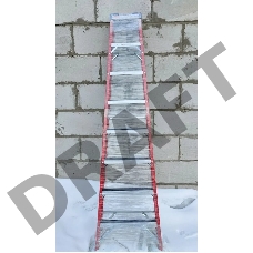 Стремянка Alumet односторонняя стеклопластик/алюминий 7ступ. полупроф. (SF1007)