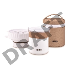 Термос Thermos JBS-360 0.36л. бежевый/белый с чехлом (135223)