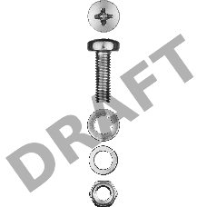 Винт (DIN7985) в комплекте с гайкой (DIN934), шайбой (DIN125), шайбой пруж. (DIN127), M5 x 16 мм, 18 шт, ЗУБР