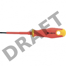 Отвертка СИБРТЕХ 12931  диэлектрическая sl3х75мм crv до 1000в двухкомпонентная рукоятка