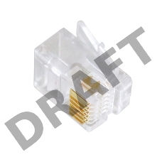 Вилка телефонная MP-6p6c, контакты 3m