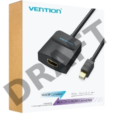 Адаптер-переходник Vention mini DisplayPort 20M > HDMI F Чёрный (HBCBB)