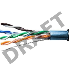Кабель витая пара F/UTP кат.5E 4х2х24AWG solid CU PE Outdoor Standard черн.
