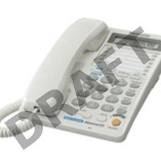 Телефон Panasonic KX-TS2368RUW (белый) {2 линии, конференц-связь, спикер., 30 номеров памяти, ЖКД, Flash, часы }