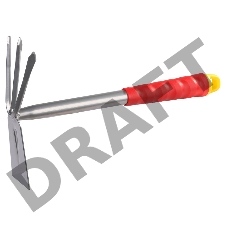 Ручные инсктрументы для обработки почвы (Буры, Вил Мотыжка GRINDA (8-421435_z01), прямое лезвие, коннекторная система, 3 зубца, 310мм