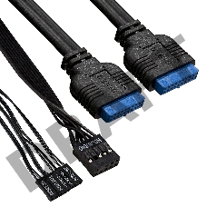 Корпус Minitower ExeGate EX291153RUS BAA-105U4-01-AA500 (mATX, AA500 с вент. 8см, 4*USB3.0, HD аудио, черный)