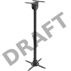 Wize WPC-B черный {Потолочные, Макс. крепежное расстояние 260х260, макс. вес нагрузки 12 кг, Наклон,поворот °+/-15, расстояние от стены/ потолка 61-96 см}