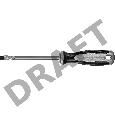 Отвертка MIRAX 25095-06-10, закаленный стержень, двухкомпонентная рукоятка, SL6 x 100мм [25095-06-10]