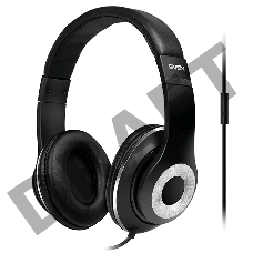 Наушники SVEN AP-930M черные {Разъем 3,5 мм, Поддержка функций управления плеером, Поддержка функции hands-free, Микрофон на кабеле, Улучшенная система передачи звука}