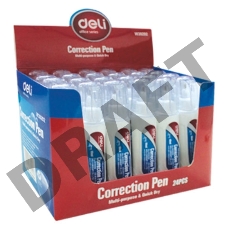 Ручка корректор Deli E39292 шариковый белый 10мл