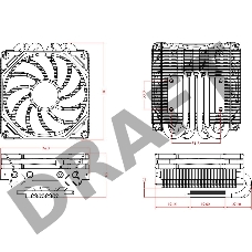 Кулер для процессора ID-COOLING IS-40X-V2 100W/PWM/LGA 115x/1200/1700/AMD/Low profile/Screws