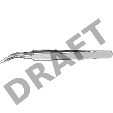 Пинцет ЗУБР 22211-3-110 для электроники и точной механики, нерж. сталь, антимагнит, изогнутый, заостренные губки, 110мм