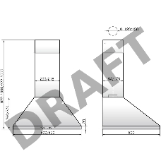 Вытяжка каминная Elikor Вента 50П-430-К3Д белый