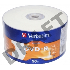 Диск DVD-R Verbatim 4,7 Gb 16x DataLife Inkjet Printable, Shrink, 50 шт (43793)