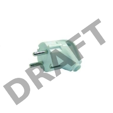 MAKEL 10027 Вилка угловая с заземлением белая