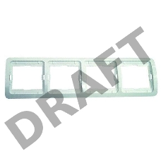 Рамка 4-м Mimoza горизонт. бел. Makel 22039