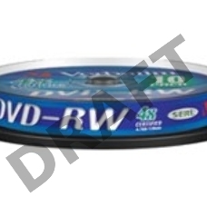 Диск DVD-RW Verbatim 4.7Gb 4x Cake Box (10шт) (43552)