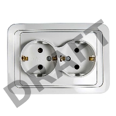 Розетка 2-м CLASSICO с заземл. 2128 бел. ASD / IN HOME 4680005959921