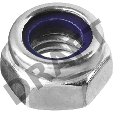 Гайка DIN 985 с нейлоновым кольцом, M8, 8 шт, кл. пр. 6, оцинкованная, ЗУБР