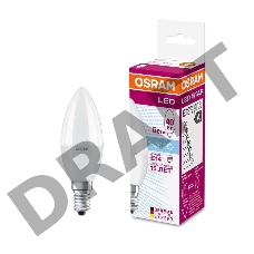Лампа светодиодная LED 5Вт/840 Е14 220-240В 4000К 470lm LS CLB 40 FR свеча | 4058075056886 | Osram