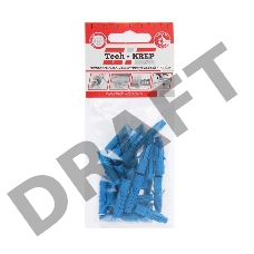 Дюбель распорный Чапай 6х30 шипы+усы полипропилен (уп.30шт) пакет Tech-Krep 111128