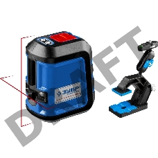 Нивелир лазерный ЗУБР КРЕСТ-15 (34902-2_z01)  суперкомпакт, 15м, точн. +/-0,3 мм/м, держатель