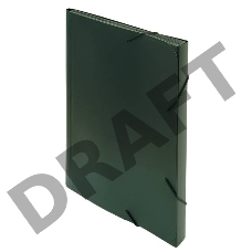 Папка на резинке Бюрократ -BPR13BLCK 13 отдел. A4 пластик 0.7мм черный