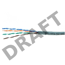 Кабель Cablexpert, UTP5e, 4 пары, 7 *0.18 мм, медь, многож., 305 м, Fluke Test, серый