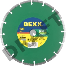 Круг алмазный DEXX 36701-230_z01  универсальный сегментный для УШМ 230х7х22.2мм