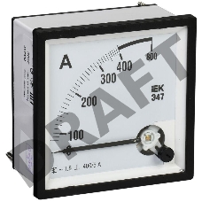 Амперметр Э47 72х72мм 400/5А кл. точн. 1.5 ИЭК IPA10-6-0400-E