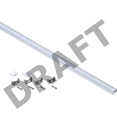 IEK LSADD1607-SET1-2-N1-1-08 Профиль алюм. для LED ленты 1607 накл. прям. 2м к-т опал