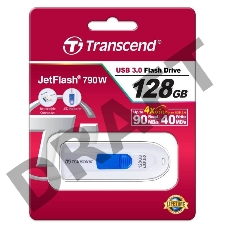 Флеш Диск Transcend 128Gb Jetflash 790 USB3.0 белый