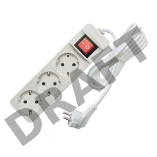 Удлинитель быт. ТМ Союз 3500 Вт 3гн. ПВС 5м 481S-8305