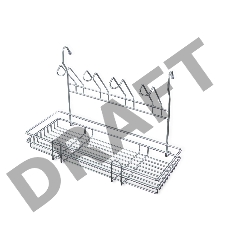 Сушилка для посуды ROSENBERG RUS-285014 Zn на рейлинг навесная