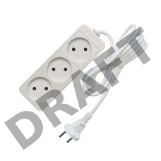 Удлинитель быт. ТМ Союз 2200 Вт 3гн. ПВС 3м 481S-1303