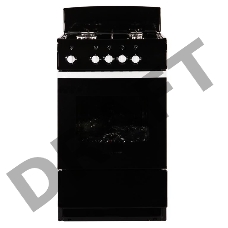 Газовая плита DE LUXE 5040.38г(щ) чёрная, духовка с газ-контролем духового шкафа, 1 противень