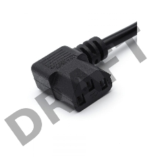 Кабель питания GoPower евровилка-C13 (f) 1.8м ПВХ угловой черный (1/125)