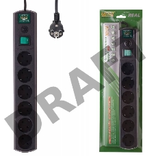 Сетевой фильтр MOST Сетевой фильтр RG 2м (6 розеток), черный {587277}
