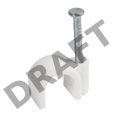 Крепеж кабеля круглый 9 мм, белый (упак. 20 шт)  REXANT