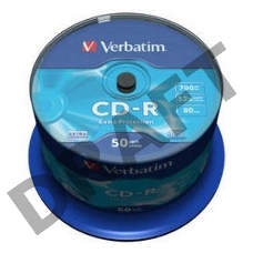 Диск CD-R Verbatim 700Mb 52x Cake Box (50шт) (43351)