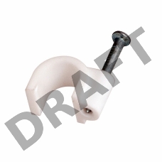 Крепеж кабеля круглый 8 мм, белый (упак. 20 шт)  REXANT